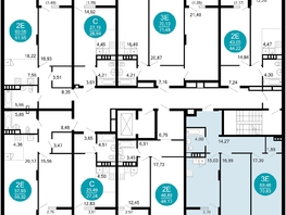 Продается 2-комнатная квартира ЖК 1799, литера 2.1, 70.83  м², 12381084 рублей