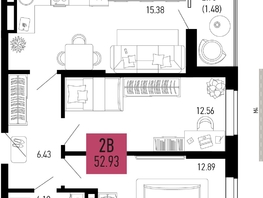 Продается 2-комнатная квартира ЖК СТОЛИЦЫНО, литер 1.1, 52.93  м², 6986760 рублей