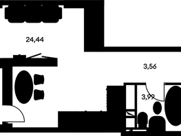 Продается Студия ЖК Культура, дом 1, 35.78  м², 7110000 рублей