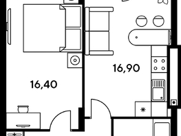 Продается 2-комнатная квартира ЖК Сезоны, 45.85  м², 6781000 рублей