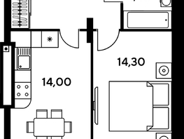 Продается 2-комнатная квартира ЖК Сезоны, 47.35  м², 6547500 рублей