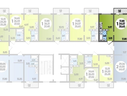 Продается 1-комнатная квартира ЖК Платовский, литер 13, 35.65  м², 4295825 рублей