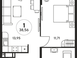 Продается Студия ЖК Гринсайд, 3.1-3.4, 44.28  м², 9750000 рублей