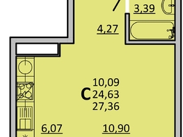 Продается Студия ЖК Frame (Фрейм), 11Б, 27.36  м², 5280480 рублей