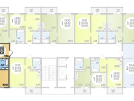 Продается 3-комнатная квартира ЖК Суворовский, литера 1, 64.13  м², 7099190 рублей