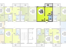 Продается 1-комнатная квартира ЖК Суворовский, литера 1, 36.4  м², 4440800 рублей