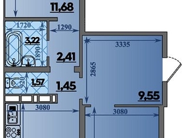 Продается 2-комнатная квартира ЖК Суворовский, литера 1, 64.95  м², 7293885 рублей