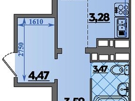 Продается 2-комнатная квартира ЖК Суворовский, литера 1, 41.75 м², 5440000 рублей