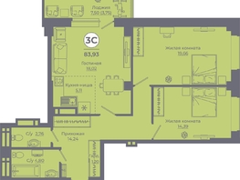 Продается 3-комнатная квартира ЖК Сокольники, литера 10, 83.93 м², 9148370 рублей