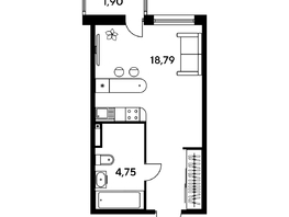 Продается Студия ЖК Малина Парк, дом 1, 26.05  м², 4120000 рублей