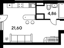 Продается Студия ЖК Малина Парк, дом 4, 28.15  м², 3950000 рублей