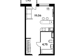 Продается Студия ЖК Малина Парк, дом 1, 25.74  м², 3760000 рублей