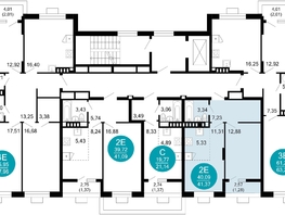 Продается 2-комнатная квартира ЖК 1799, литера 2.2, 41.37  м², 9945348 рублей