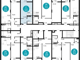 Продается 1-комнатная квартира ЖК 1799, литера 2.1, 28.95  м², 7275135 рублей