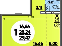 Продается Студия ЖК Суворовский, литера 23, 29.47 м², 4340336 рублей