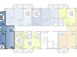 Продается 2-комнатная квартира ЖК Суворовский, литера 23, 64.96  м², 7152095 рублей