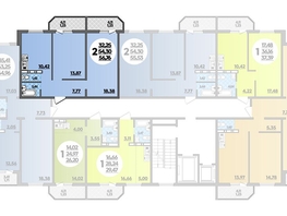 Продается 2-комнатная квартира ЖК Суворовский, литера 23, 56.76  м², 7509348 рублей