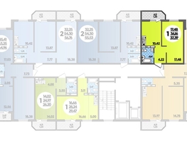 Продается 1-комнатная квартира ЖК Суворовский, литера 23, 37.39  м², 4217592 рублей