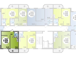 Продается 1-комнатная квартира ЖК Суворовский, литера 23, 37.31  м², 4133948 рублей