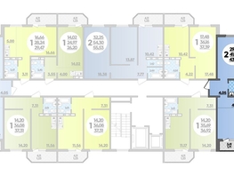 Продается 2-комнатная квартира ЖК Суворовский, литера 23, 43.04  м², 5332656 рублей