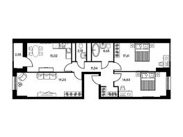 Продается 3-комнатная квартира ЖК Культура, дом 1, 84.23  м², 13080000 рублей