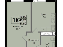Продается 1-комнатная квартира ЖК Botanika (Ботаника), дом 1, 41.8 м², 6290900 рублей