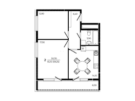 Продается 2-комнатная квартира ЖК ПРИТЯЖЕНИЕ, литер 3, 59.25  м², 7998750 рублей