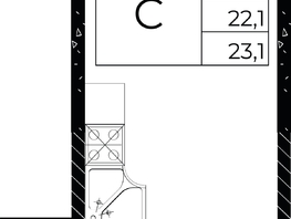 Продается Студия ЖК Флора, литера 2.1, 23.1 м², 3996300 рублей