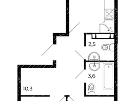 Продается 3-комнатная квартира ЖК Флора, литера 3.1, 64.3 м², 9323500 рублей