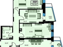 Продается 3-комнатная квартира 23-я линия ул, 77 м², 8300000 рублей