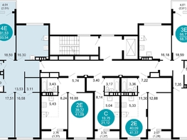 Продается 3-комнатная квартира ЖК 1799, литера 2.2, 93.54 м², 20270118 рублей