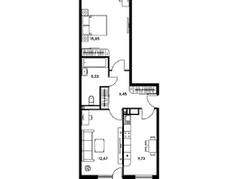 Продается 2-комнатная квартира ЖК Гринсайд, 5.1-5.5, 53.68 м², 8560000 рублей