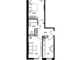 Продается 2-комнатная квартира ЖК Гринсайд, 5.1-5.5, 49.97 м², 6330000 рублей