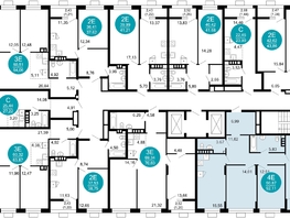 Продается 3-комнатная квартира ЖК 1799, литера 2.1, 92.11 м², 15400792 рублей