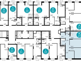 Продается 3-комнатная квартира ЖК 1799, литера 2.1, 80.23 м², 13462594 рублей