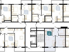 Продается 1-комнатная квартира ЖК Вместе, литера 1, 41.39 м², 7705560 рублей