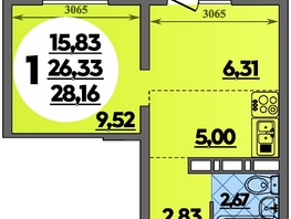 Продается Студия ЖК Суворовский, литера 6, 28.16  м², 4150784 рублей