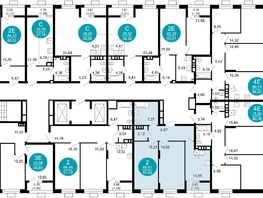 Продается 2-комнатная квартира ЖК 1799, литера 2.1, 61.82  м², 10798904 рублей