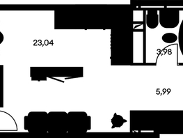 Продается Студия ЖК Культура, дом 1, 36.38  м², 7020000 рублей