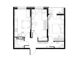 Продается 2-комнатная квартира ЖК Панорама на Театральном, литера 1, 53.9 м², 8085000 рублей