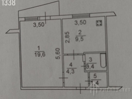 Продается 1-комнатная квартира Волкова ул, 39  м², 3800000 рублей