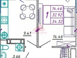 Продается 1-комнатная квартира Зорге ул, 35 м², 5100000 рублей