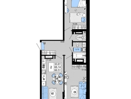 Продается 2-комнатная квартира ЖК Октябрь Парк, 1.2, 66.51  м², 8513280 рублей