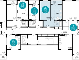 Продается 2-комнатная квартира ЖК 1799, литера 1.1, 41.09  м², 9538456 рублей