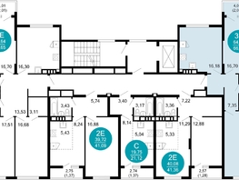 Продается 2-комнатная квартира ЖК 1799, литера 2.2, 66.89  м², 13564945 рублей