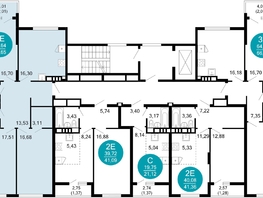 Продается 3-комнатная квартира ЖК 1799, литера 2.2, 91.65  м², 18822605 рублей