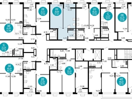 Продается 1-комнатная квартира ЖК 1799, литера 2.1, 41.21 м², 8718381 рублей