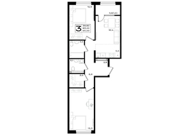 Продается 3-комнатная квартира ЖК Придонье, литер 3.1, 65  м², 7800000 рублей