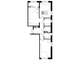 Продается 3-комнатная квартира ЖК Придонье, 64.5  м², 7740000 рублей