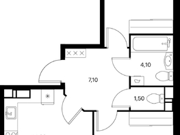 Продается 2-комнатная квартира ЖК Эстет, литер 49.2, 64.2  м&sup2;, 8850612 рублей